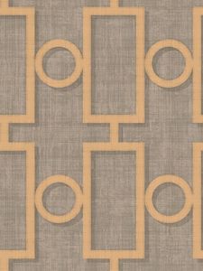 Seabrook Designs NE50600 Nouveau Luxe Grey and Gold Adorn Geo Wallpaper